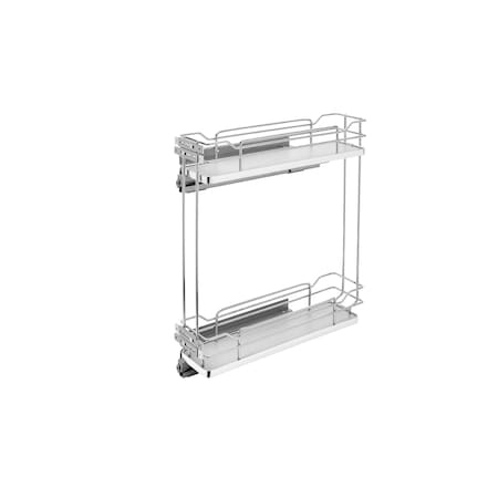 Rev-A-Shelf Steel, Gray, 6 in W, 24.5 in H, 22.25 in D, 22.25 in L, Gray 5322-BCSC-5-GR